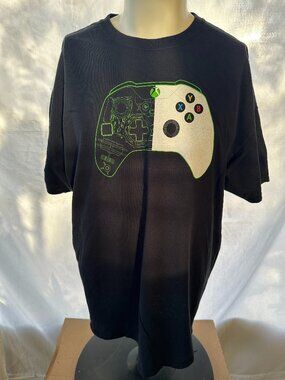 Xbox Controller Ripple Junction Microsoft Men's Black T Shirt 2XL XXL